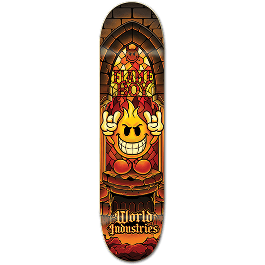 World Industries Flameboy Stained Glass 8.5" Skateboard Deck - Skateboard - Decks