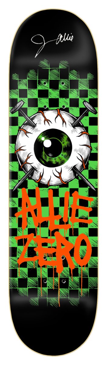 ZERO Allie Eyeball Deck 8.5" (Signed) - Skateboard - Decks