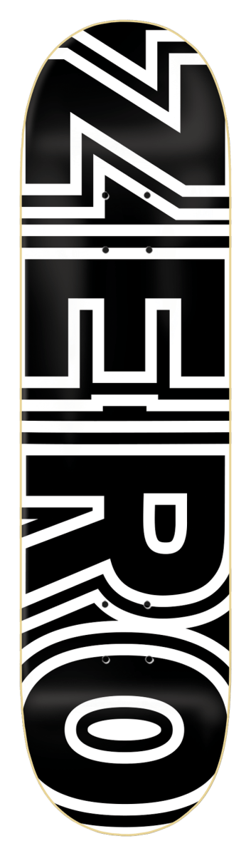 Zero Bold Black 7.75" Deck - Skateboard - Decks