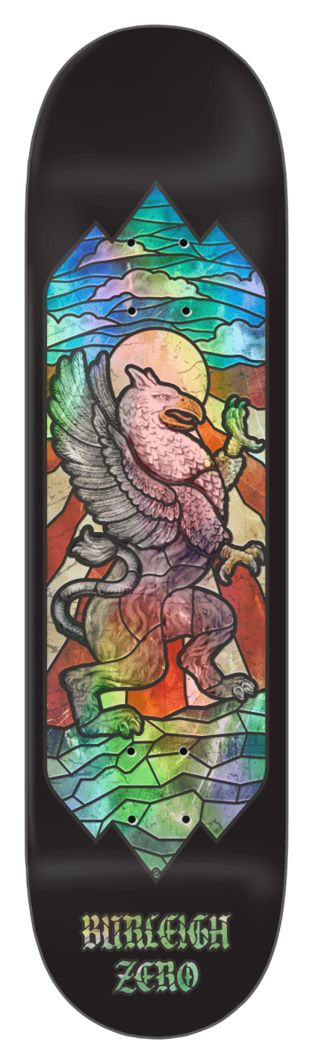 ZERO Burleigh Stained Glass 8.5" Wb 14.5" Deck (Griffin) - Skateboard - Decks