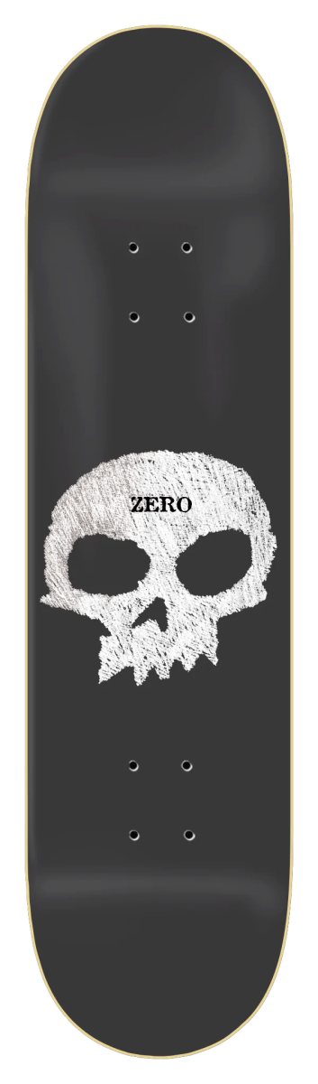 ZERO Single Skull Chalkboard Deck 8.25 - Skateboard - Decks