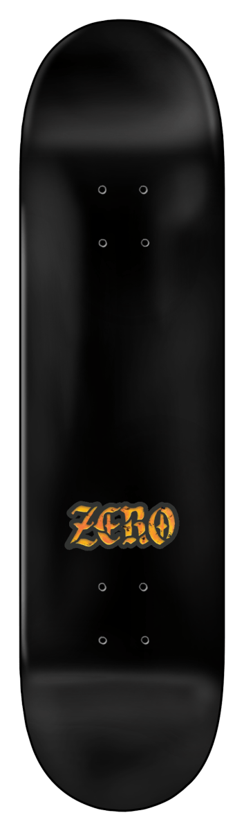 Zero Stained Glass Single Skull 8.25 Deck (Yellow) - Skateboard - Decks