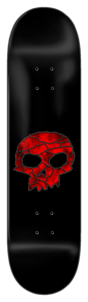 Zero Stained Glass Single Skull 8.5 Deck (Red) - Skateboard - Decks