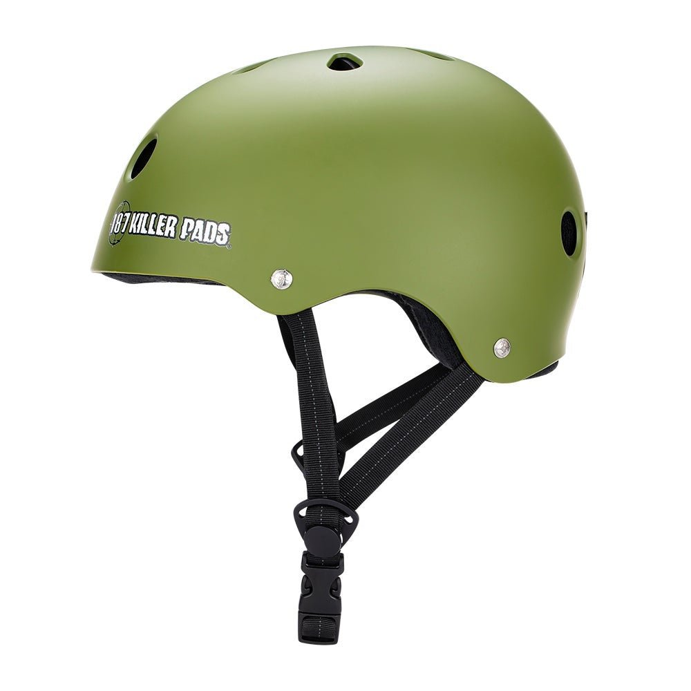 187 Pro Skate Sweatsaver Helmet - SM - Army Green Matte - Gear - Helmets