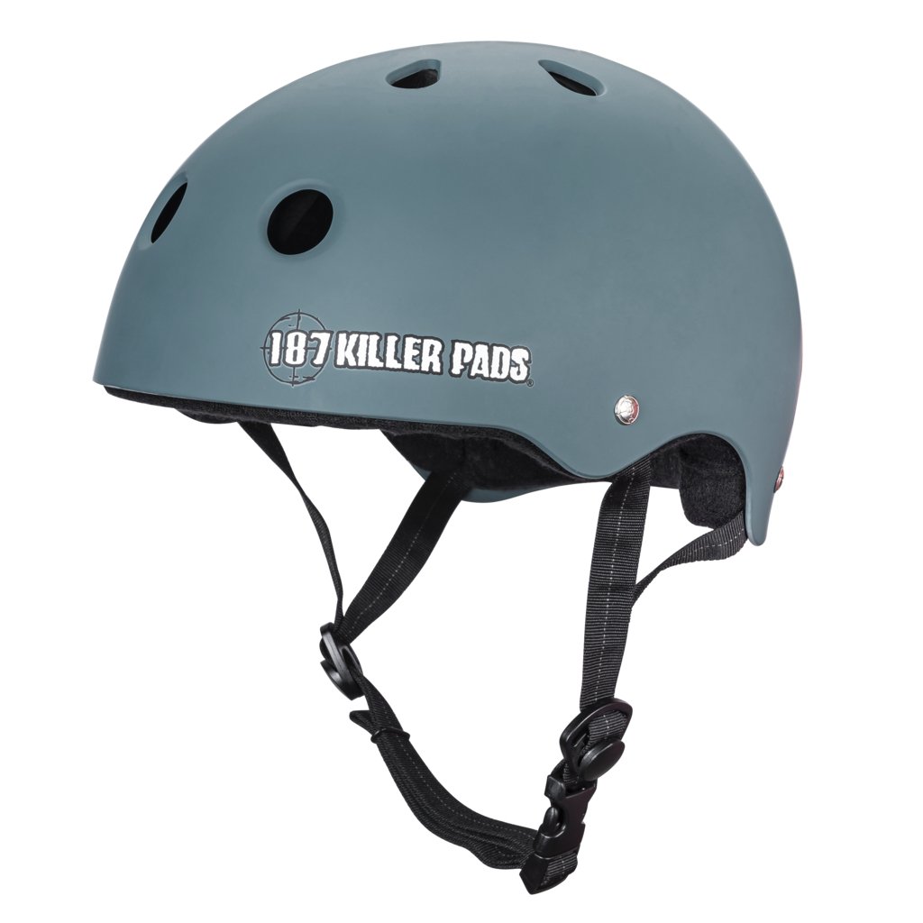 187 Pro Skate Sweatsaver Helmet - SM - Stone Blue Matte - Gear - Helmets