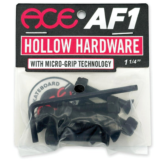 Ace Hollow Bolts w/ Grippers 1 1/4" Allen - Skateboard - Hardware