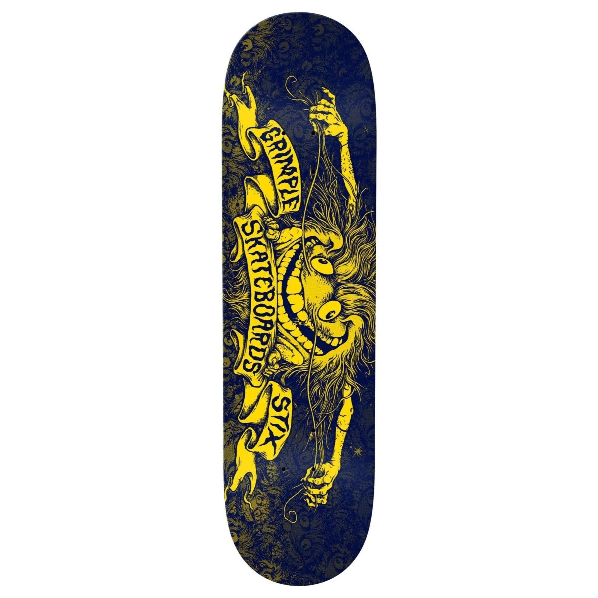 Anti Hero Team Grimple STIX Deck 7.75" WB 14" (Black/Yellow)