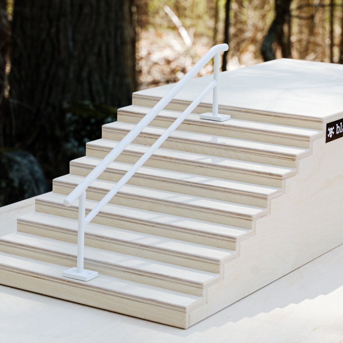 10 Inch Rise Step Ramp Blackriver Ramps 10 Stair w/ Rail – Status Skateshop