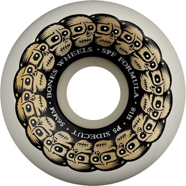 Bones SPF P5 81b Circle Skulls 56mm (White/Gold)