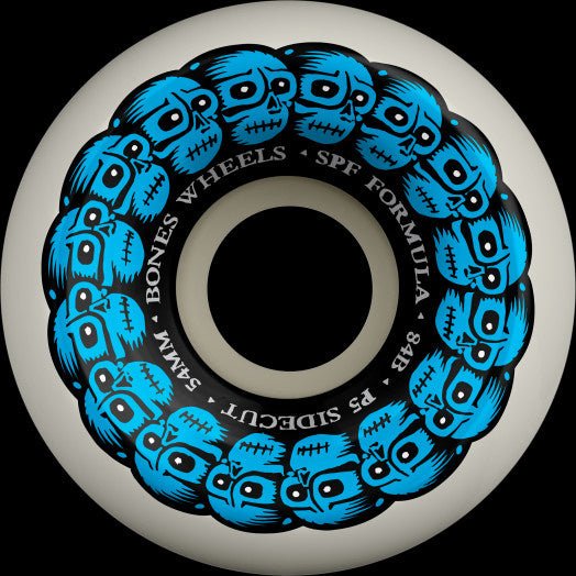 Bones SPF P5 84b Circle Skulls 54mm (White/Blue)