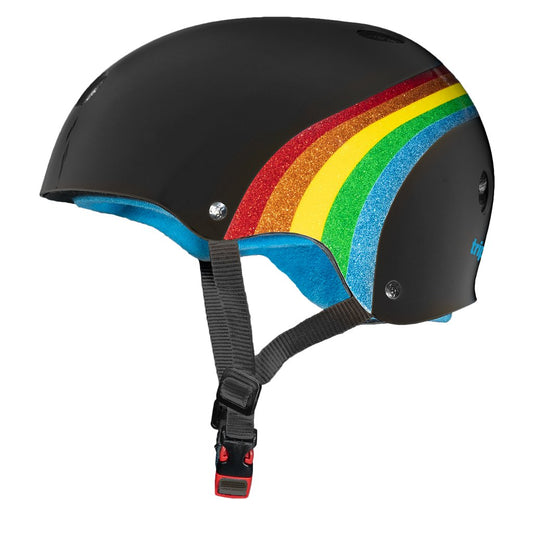 Cert Sweatsaver Helmet - Black Rainbow Sparkle - L/XL