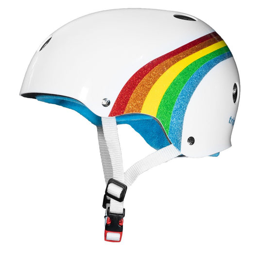 Cert Sweatsaver Helmet - White Rainbow Sparkle - S/M - Gear - Helmets