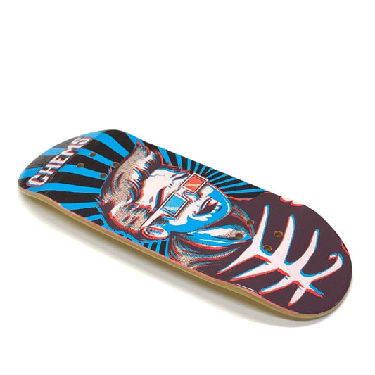 Chems Blue "3D Kid" Mid Pro POP 34mm Deck - Fingerboard - FB Decks