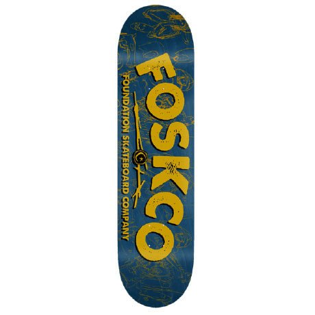 Foundation Fosko Deck (Yellow) 8.0" - Skateboard - Decks