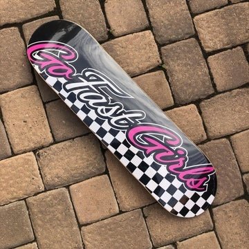 Go Fast Girls Racer Logo Deck 8.0" - Skateboard - Decks