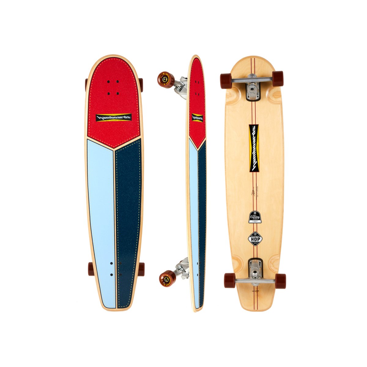 Hamboard 45" HHOP Carving Surfskates - Light Blue Red Navy - Surfskate - Completes