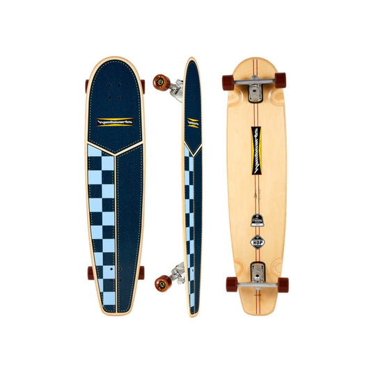 Hamboard 45" HHOP Carving Surfskates - Navy Light Blue Checkers - Surfskate - Completes