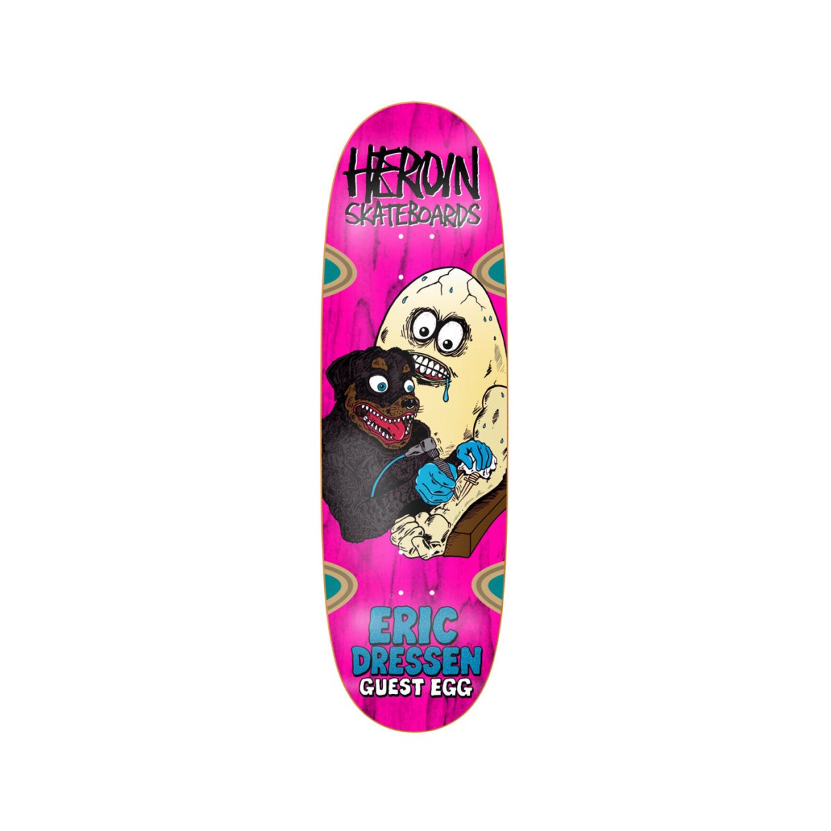 Heroin Dressen Guest Egg Deck (Various Stains) 9.75 x 32 - Skateboard - Decks