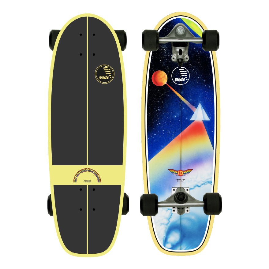 Hot Buttered Magic Egg Rainbow Laser Surfskate Slide 3.0 31x10.25 (Yellow) - Surfskate - Completes