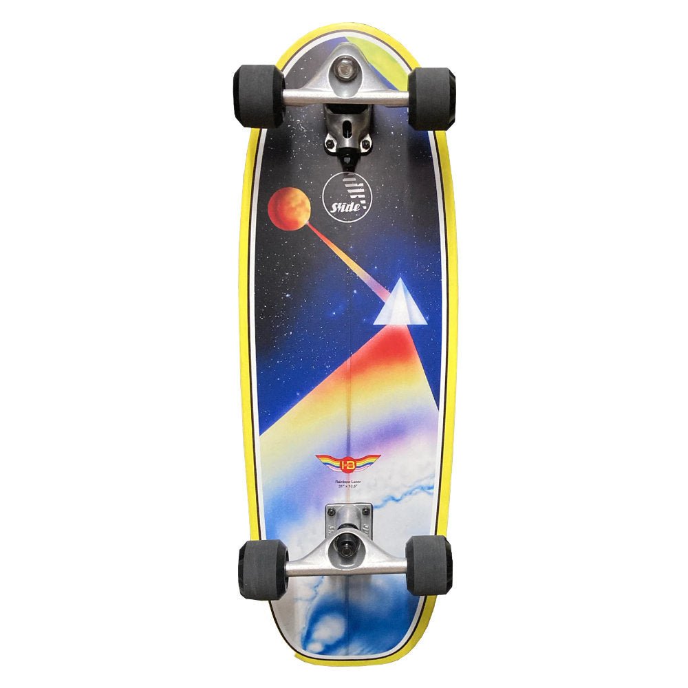 Hot Buttered Magic Egg Rainbow Laser Surfskate Slide 3.0 31x10.25 (Yellow) - Surfskate - Completes