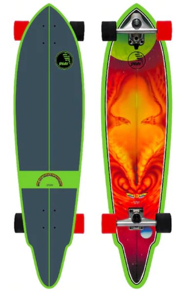 Hot Buttered Sunset Gold Sea Eagle Surfskate Slide 39x9 (Green) - Surfskate - Completes