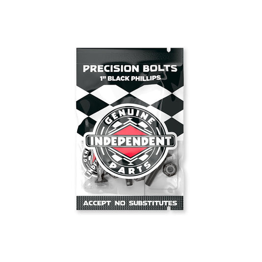 Independent Cross Bolts (Black) 1" Phillips - Skateboard - Hardware