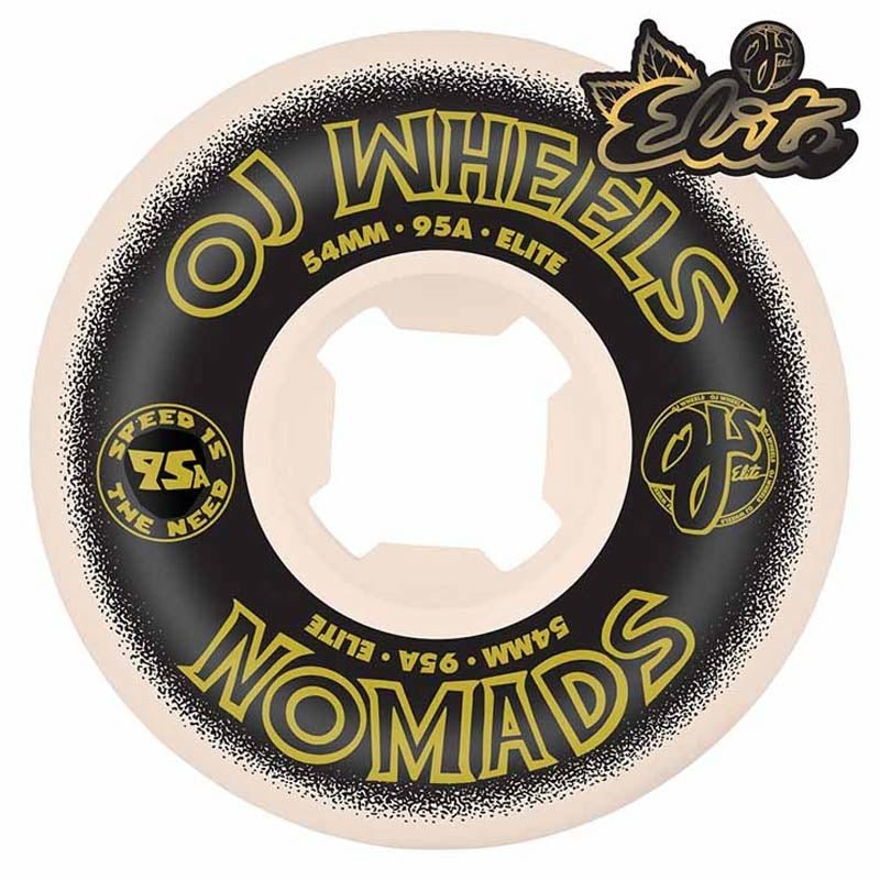 OJ 95a Elite Nomads 54mm (White/Black) - Skateboard - Wheels