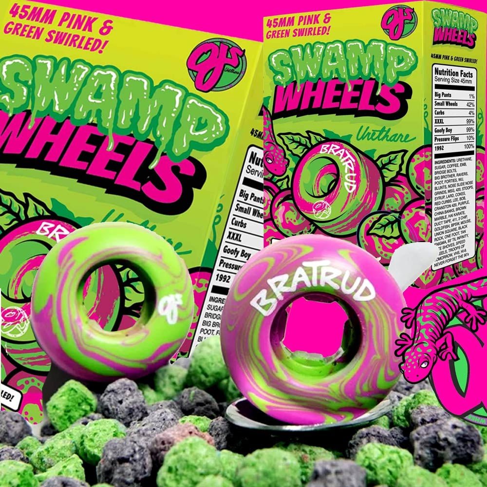 OJ Swamp Wheel Pink/Green 45mm - Skateboard - Wheels