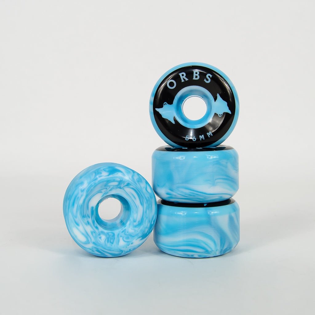 Orbs 99a Specters 56mm (Blue/White Swirl) - Skateboard - Wheels