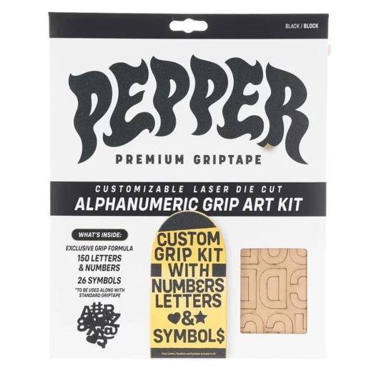 Pepper Griptape Alphanumeric Custom Grip Kit - Skateboard - Griptape