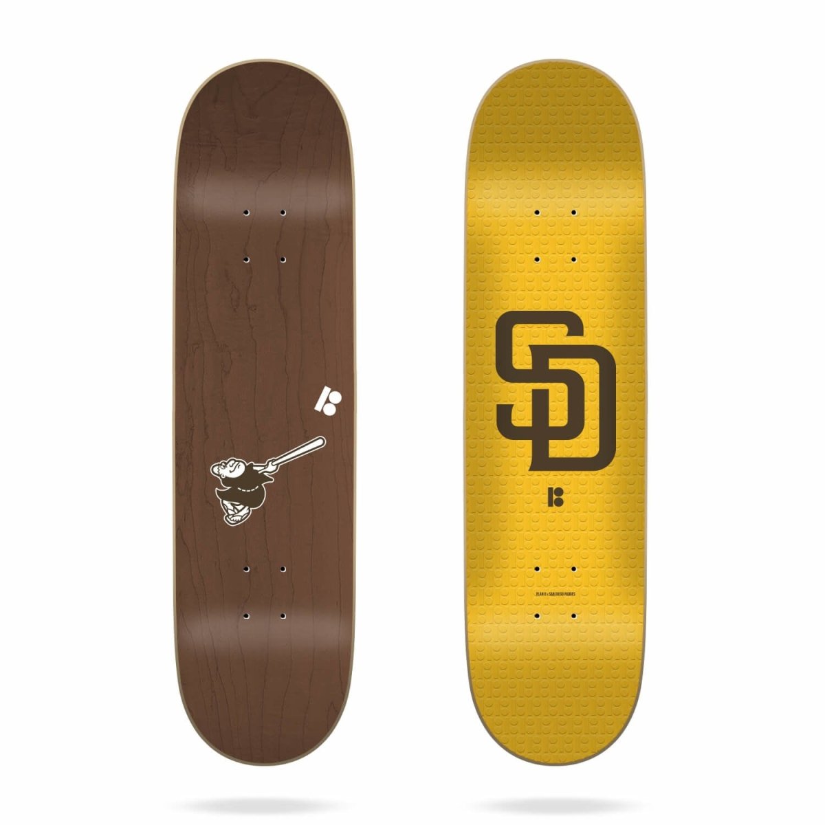 Plan B Reppin SD Yellow 8.375" SD Padres Deck - Skateboard - Decks