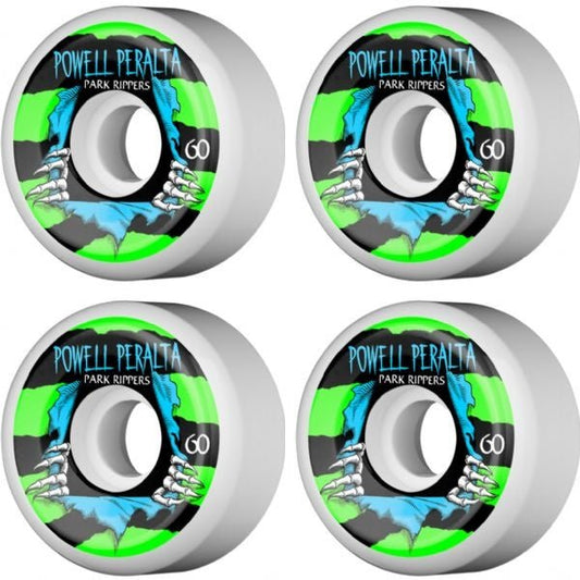 Pwl/P 104a Park Ripper 60mm (White/Green/Blue) - Skateboard - Wheels