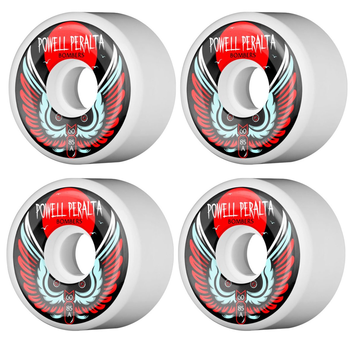 Pwl/P 85a Bomber III 60mm (White) - Skateboard - Wheels