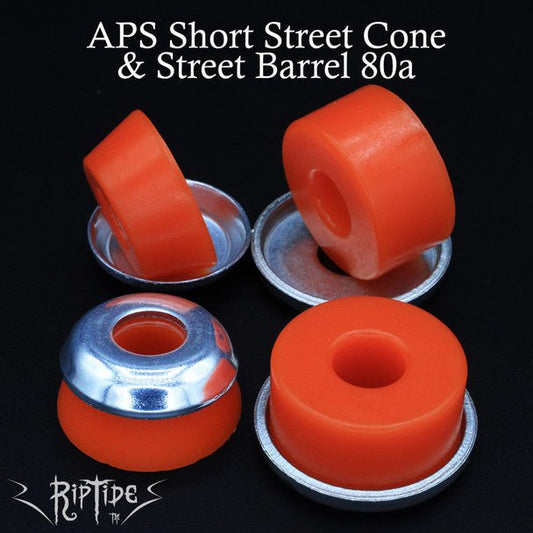 Riptide APS Short Street Cone & Barrel 80a - CWA Orange - Skateboard - Bushings