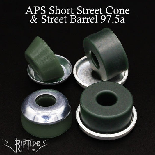 Riptide APS Short Street Cone & Barrel 97.5a - CWA Arsenal Green - Skateboard - Bushings