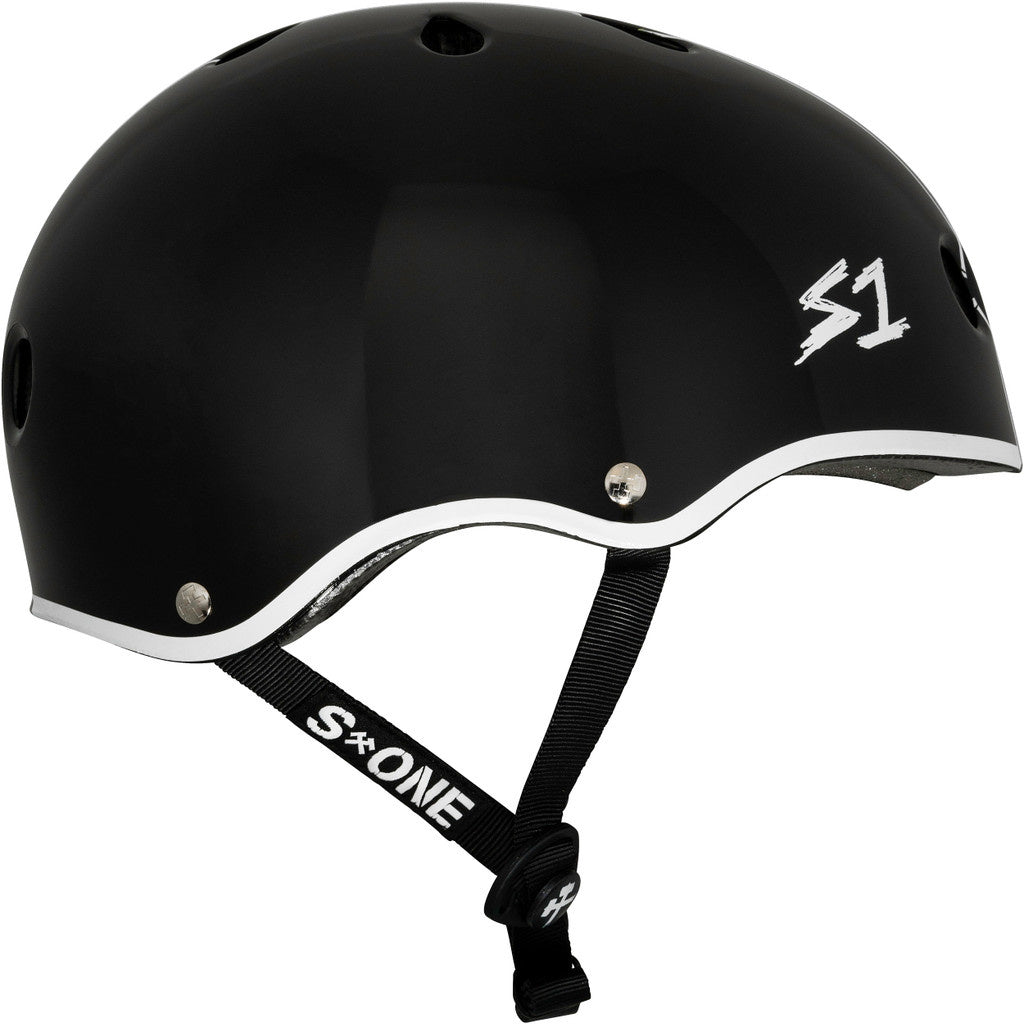 S1 Lifer Black Gloss w/ White Outline - Gavo Collab - Gear - Helmets