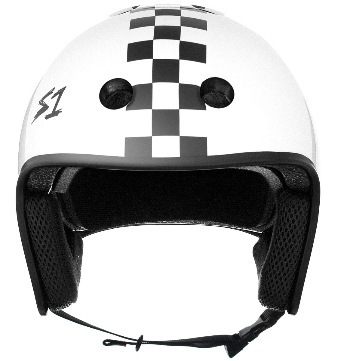 S1 Mega Lifer White w/Checkers MD - Gear - Helmets