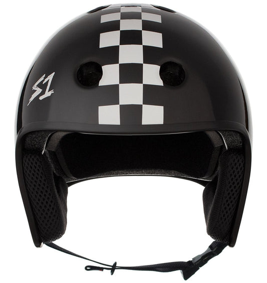 S1 Retro Lifer Black Matte w/ White Checkers - Gear - Helmets