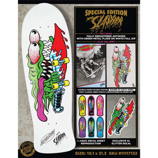 SC Meek Slasher Reissue 10.1" Deck Signed - Skateboard - Decks