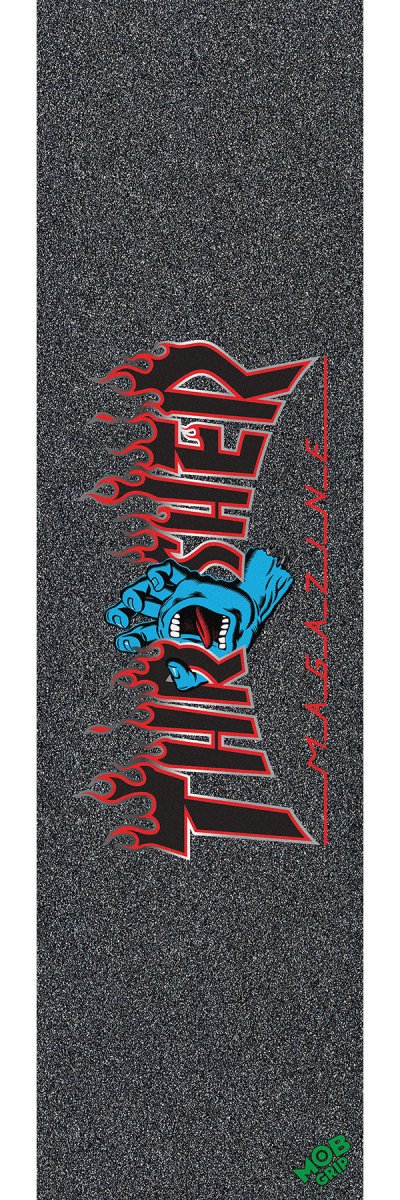SC X Thrasher Screaming Flame Logo Grip 11 x 33 Mob - Skateboard - Griptape