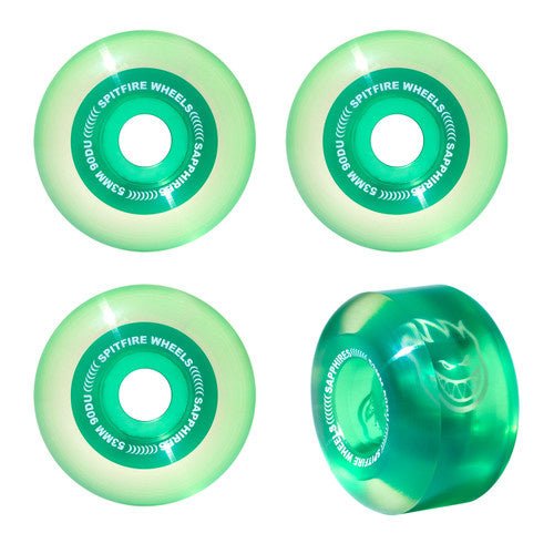 SF 90D Sapphire Clear/Green 53mm - Skateboard - Wheels
