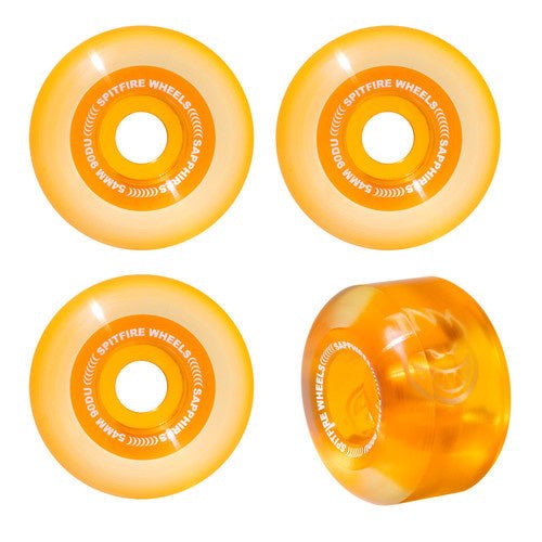 SF 90D Sapphire Clear/Orange 54mm - Skateboard - Wheels