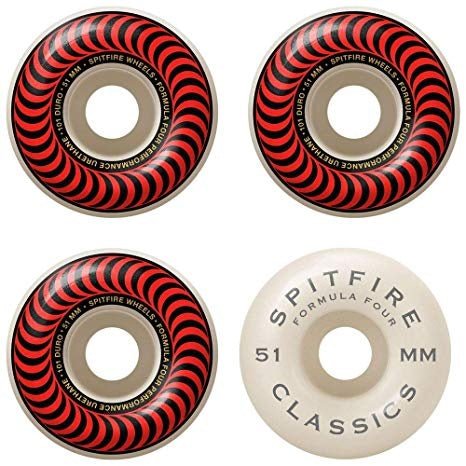 SF F4 101a Classic Swirl 51mm (Black/Red) - Skateboard - Wheels