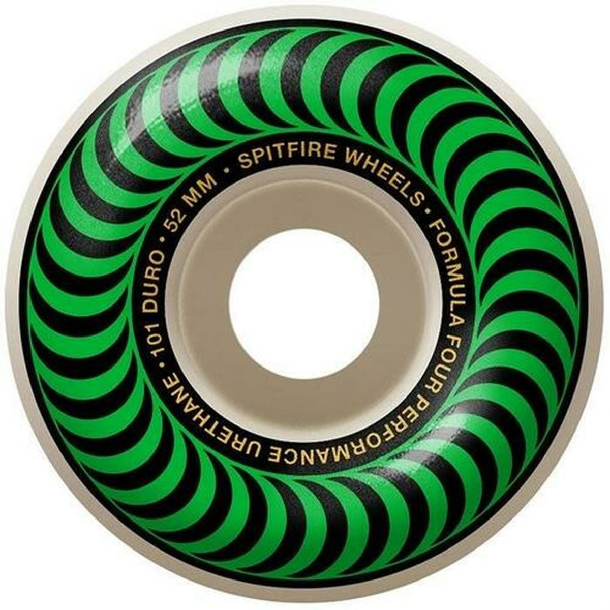 SF F4 101a Classic Swirl 52mm (White/Green) - Skateboard - Wheels