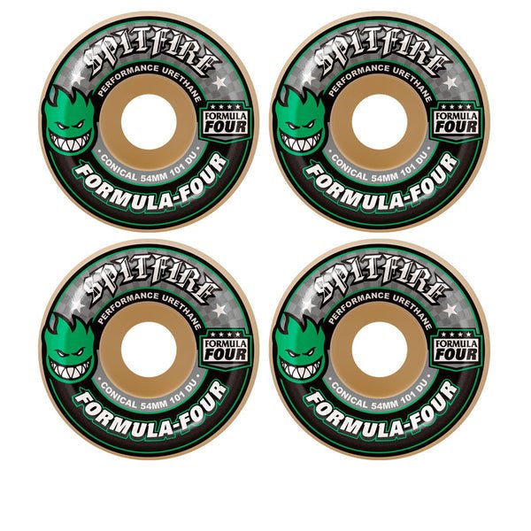 SF F4 101a Conical 53mm (Nat/Green) - Skateboard - Wheels