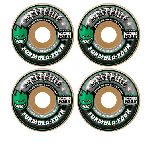 SF F4 101a Conical 53mm (Nat/Green) - Skateboard - Wheels