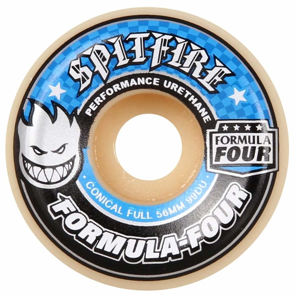 SF F4 99a Conical Full 56mm (White/Blue) - Skateboard - Wheels