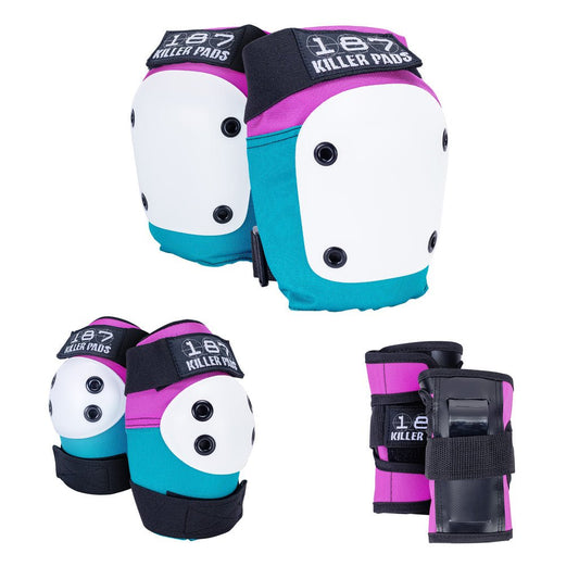 Six Pack Adult - Pink/Teal - S/M - Gear - Pads