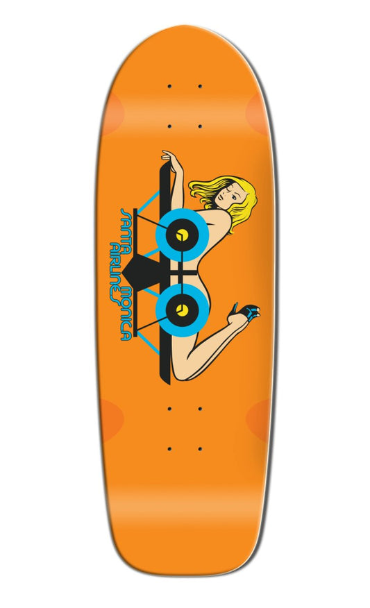 SMA Girl on Plane (Orange Dipped) 9.5" WB:15" Reissue Series 1 - Skateboard - Decks