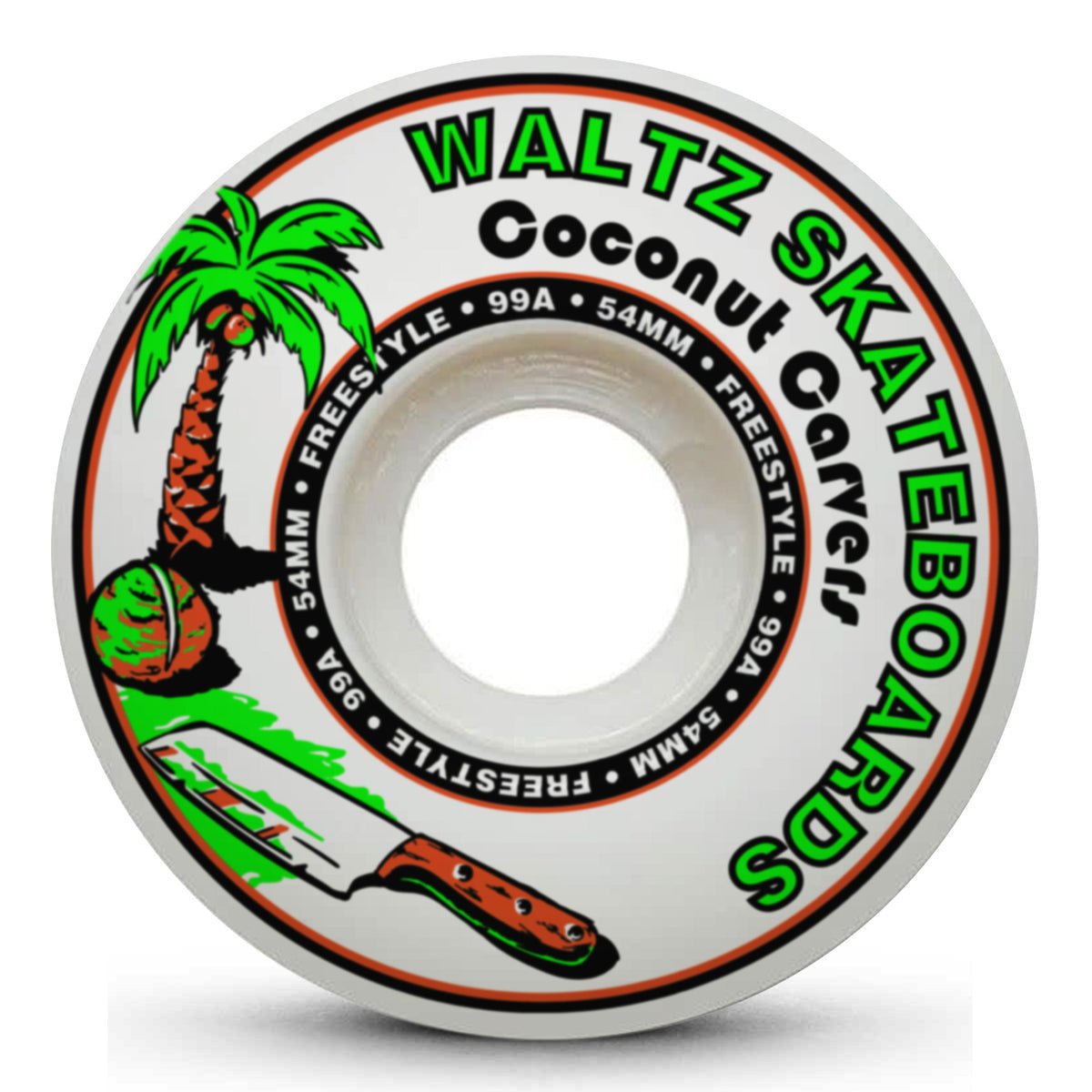 Waltz Coconut Carvers Freestyle 54mm / 99a (Natural) - Skateboard - Wheels